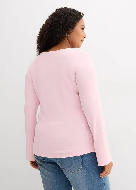 T-shirt manches longues c&ocirc;tel&eacute;, bonprix