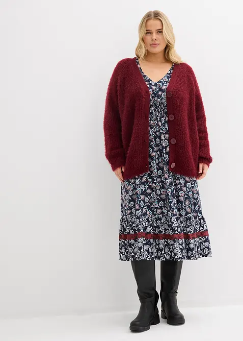 Gilet en grosse maille c&ocirc;tel&eacute;e, bonprix