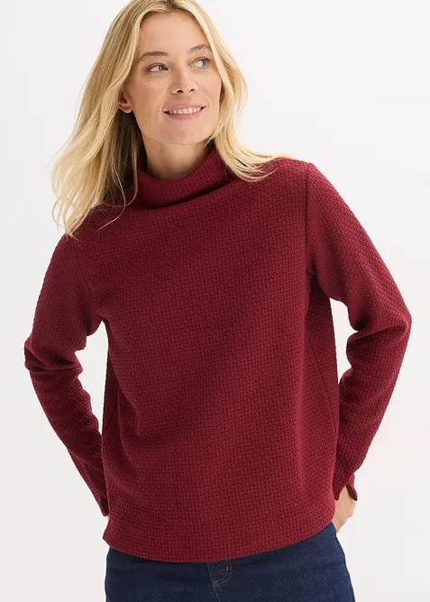 Sweat-shirt &agrave; col montant, bonprix