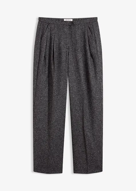 Pantalon large &agrave; pinces, bonprix