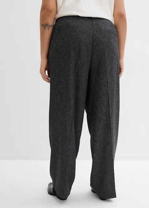 Pantalon large &agrave; pinces, bonprix
