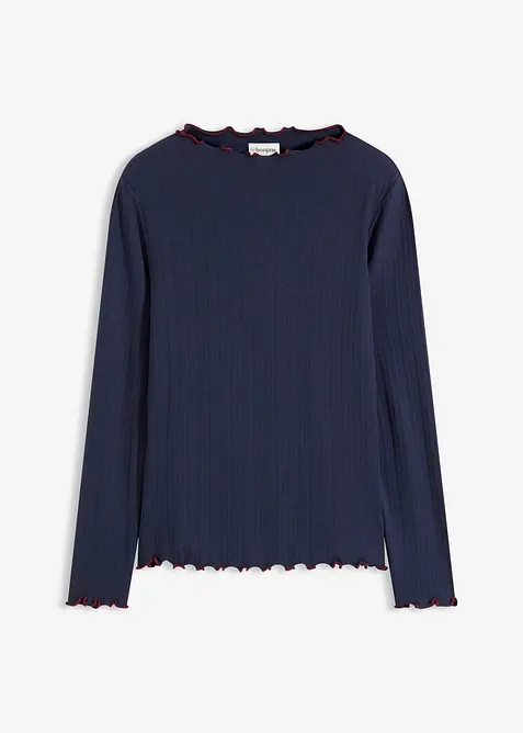 T-shirt manches longues c&ocirc;tel&eacute;, bonprix