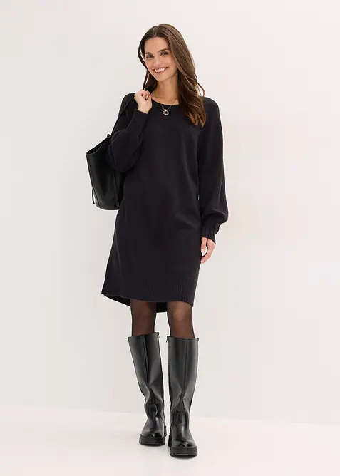 Robe courte en maille, bonprix