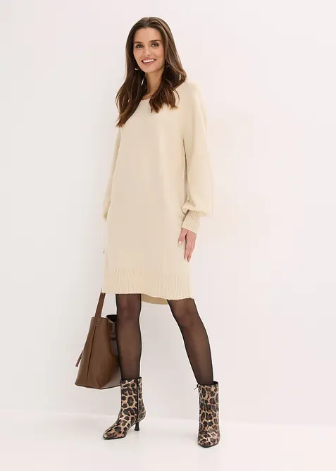 Robe courte en maille, bonprix