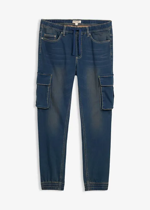 Jean jogger droit &agrave; poches cargo, slim, bonprix