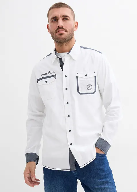 Chemise manches longues 100% coton, bonprix