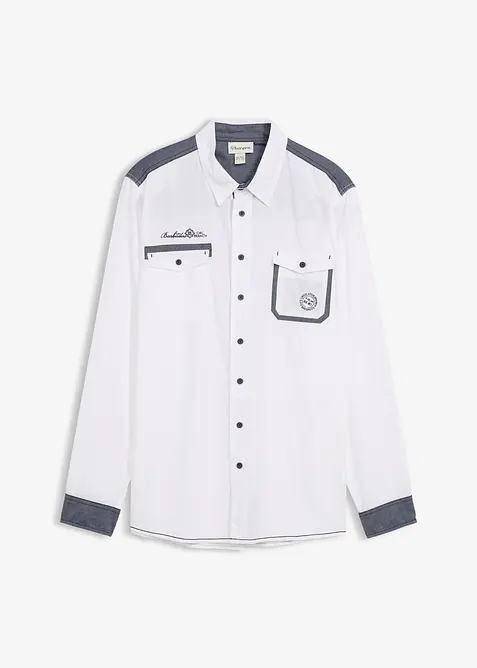 Chemise manches longues 100% coton, bonprix