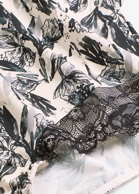 Slip sculptant taille haute avec dentelle, maintien mod&eacute;r&eacute;, bonprix