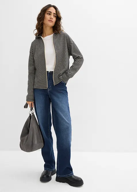 Sweat zipp&eacute; ray&eacute;, bonprix