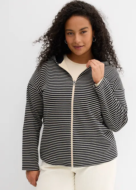 Sweat zipp&eacute; ray&eacute;, bonprix