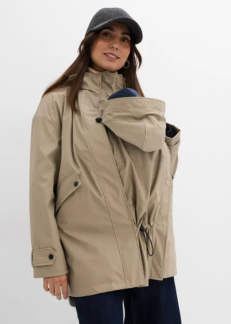 Veste de grossesse et de portage d&eacute;perlante avec veste polaire amovible, bonprix