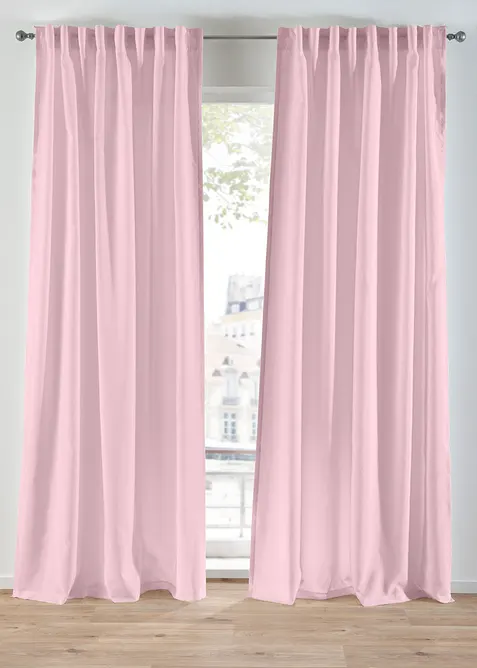 Lot de 2 voilages en polyester recycl&eacute;, bonprix