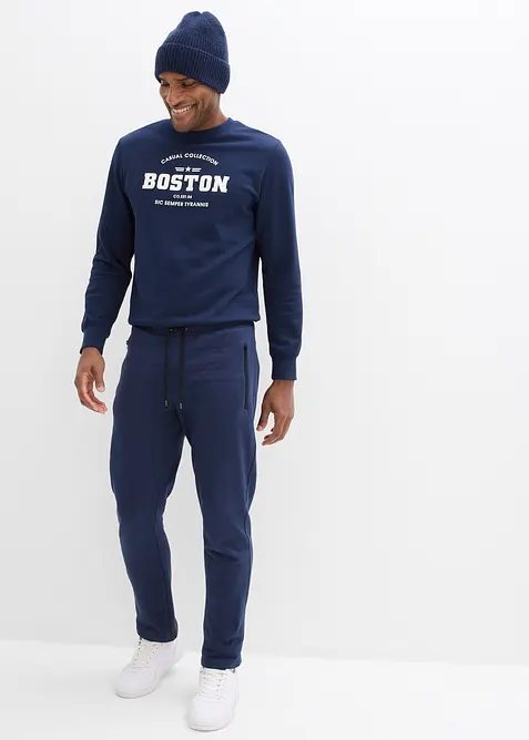Pantalon de jogging en coton avec poches zippées pratiques, bonprix