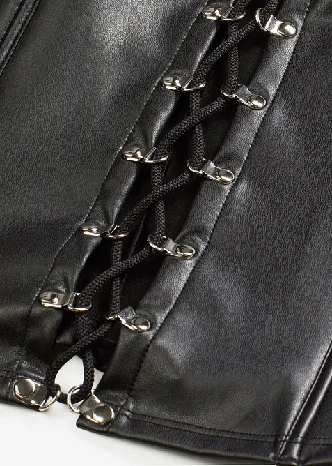 Guêpière wetlook à laçage, bonprix