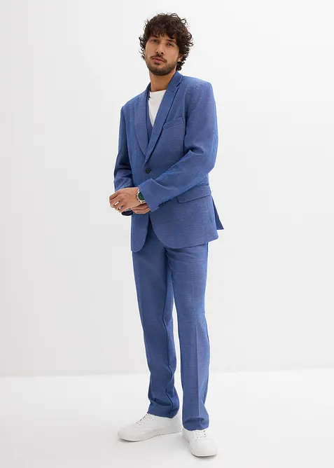 Costume 3 pièces avec gilet croisé, Regular, bonprix