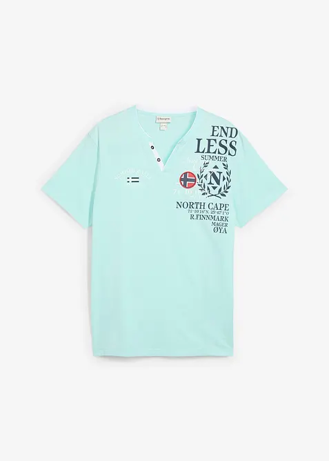 T-shirt col tunisien 100% coton, bonprix