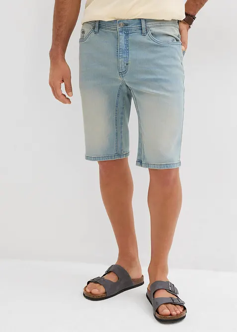 Bermuda en jean extensible avec entrejambe renforcé, Regular, bonprix