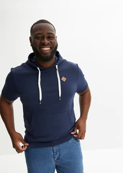 Sweat &agrave; capuche, manches courtes, bonprix