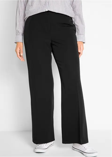 Pantalon large à pinces et taille élastiquée, bonprix