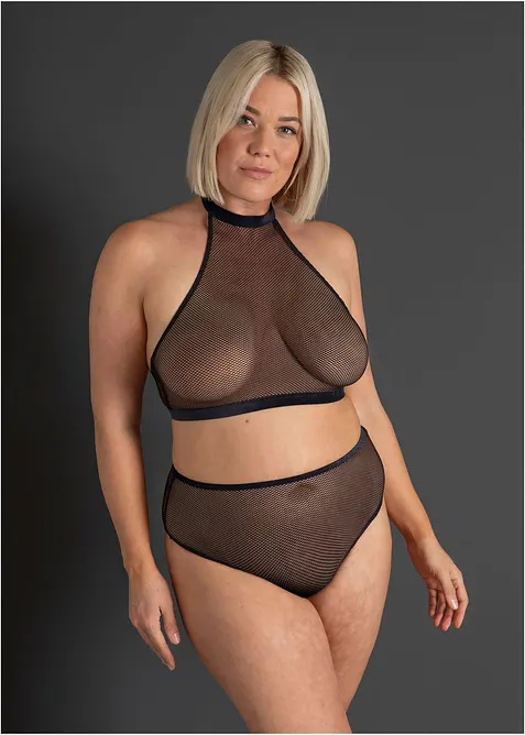 Bralette dos nu et string taille haute (ens. 2 pces), bonprix