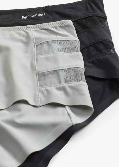 Lot de 2 culottes Maxi Feel Comfort d&eacute;coupes laser, bonprix