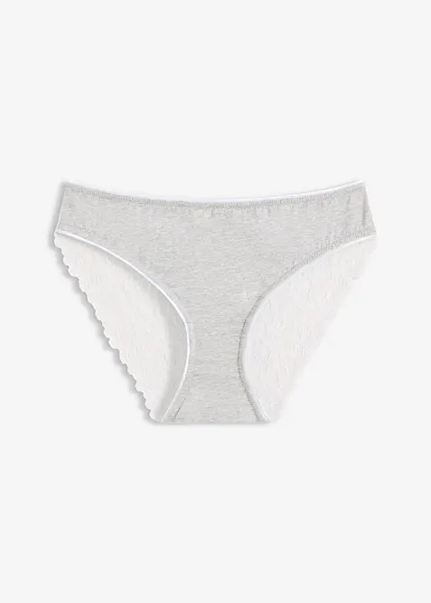 Slip coton et dentelle, bonprix