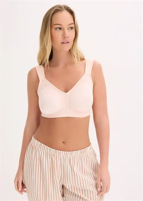 Soutien-gorge grand maintien sans armatures, bretelles rembourr&eacute;es, bonprix
