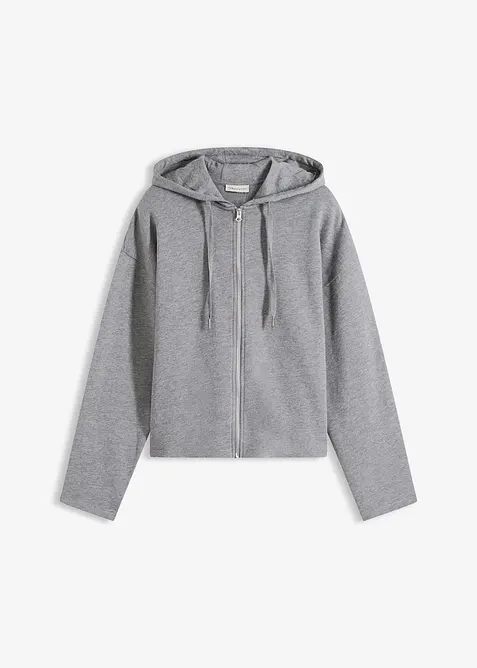 Sweat zipp&eacute; 100% coton, bonprix