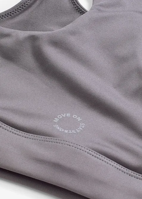 Soutien-gorge de sport dos nageur, maintien l&eacute;ger, bonprix