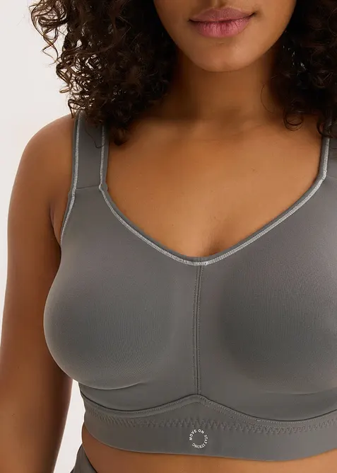 Soutien-gorge de sport toucher coton, maintien mod&eacute;r&eacute;, bonprix