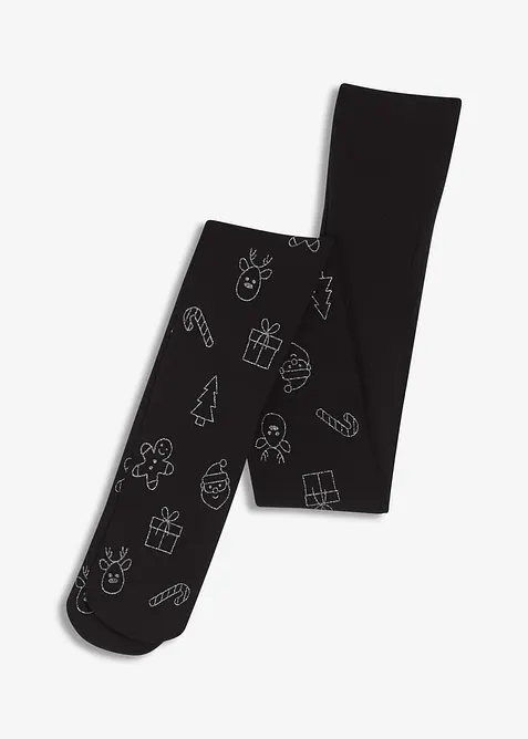 Collant à imprimé de Noël brillant, bonprix