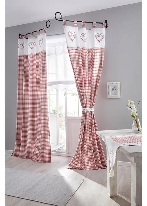 Panneau imprimé en coton avec embrasse (1 pce.), bonprix