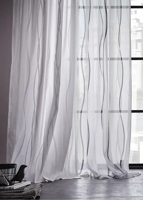 Voilage avec imprimé vague (1 pce), bonprix