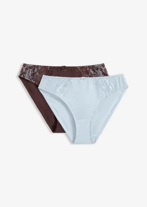 Lot de 2 slips avec dentelle, bonprix