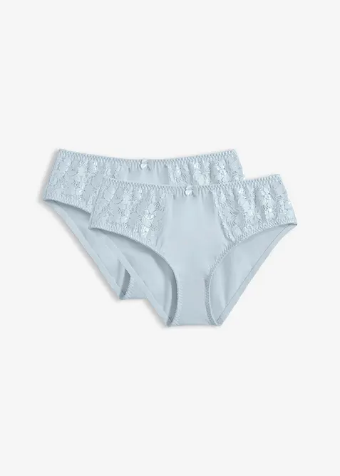 Lot de 2 slips maxi avec dentelle, bonprix