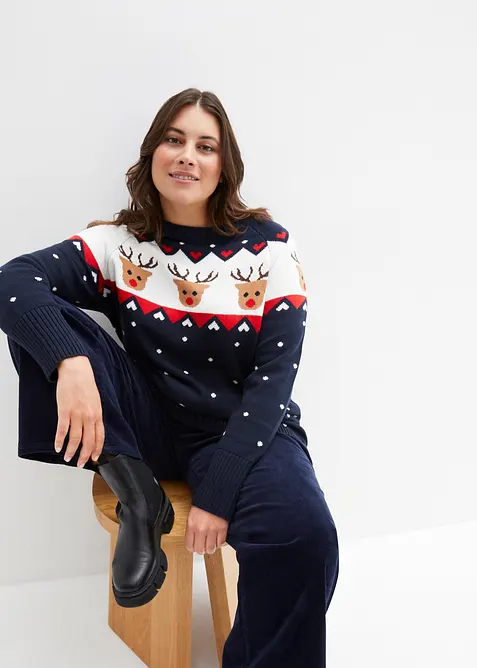 Pull de Noël renne, bonprix
