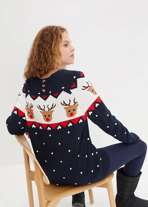 Pull de Noël renne, bonprix