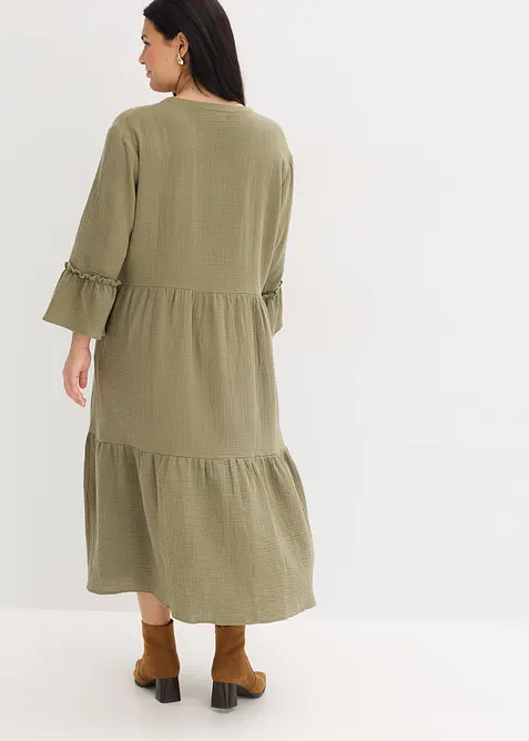 Robe longue en gaze de coton douce, bonprix