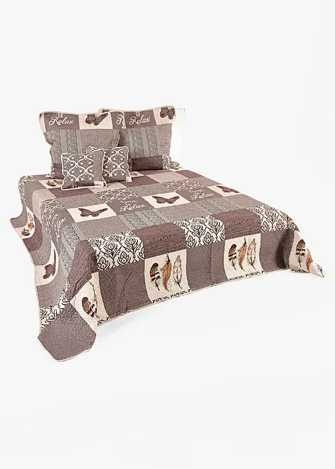 Lot de 2 housses de coussin &agrave; imprim&eacute; patchwork, bonprix
