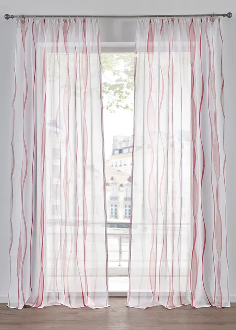 Voilage imprim&eacute; vagues (1 pce), bonprix