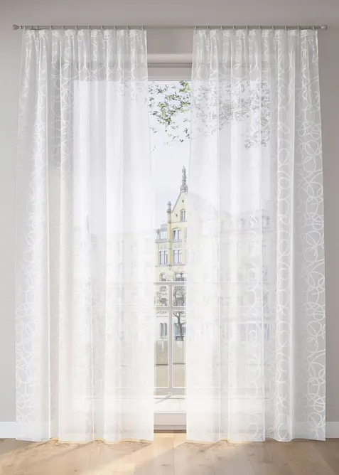 Voilage imprim&eacute; (1 pce), bonprix