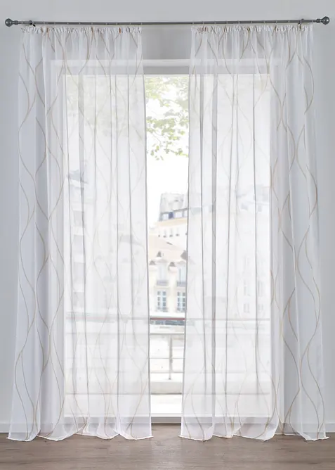 Voilage vagues (1 pce), aussi en XXL, bonprix