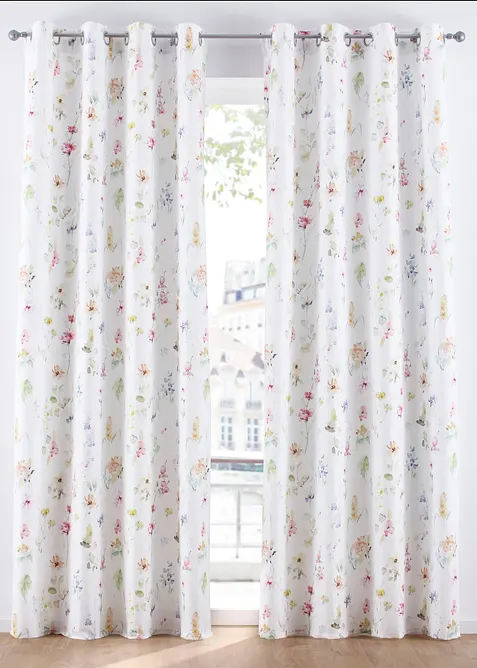 Rideau panneau en microfibre avec polyester recycl&eacute; (1 pce), bonprix