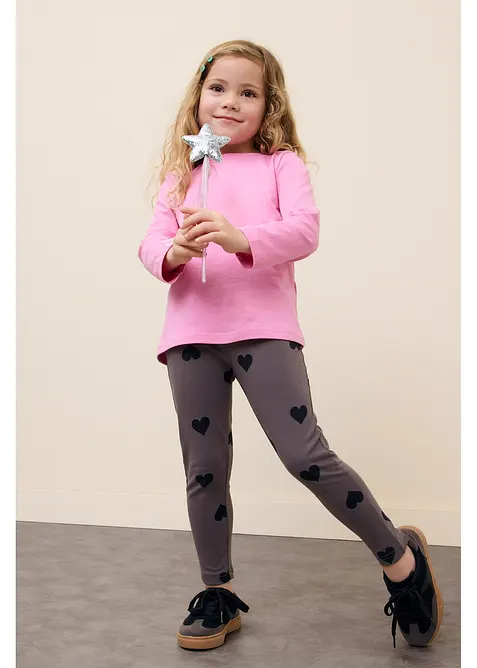 Lot de 3 T-shirts manches longues en coton extensible, bonprix