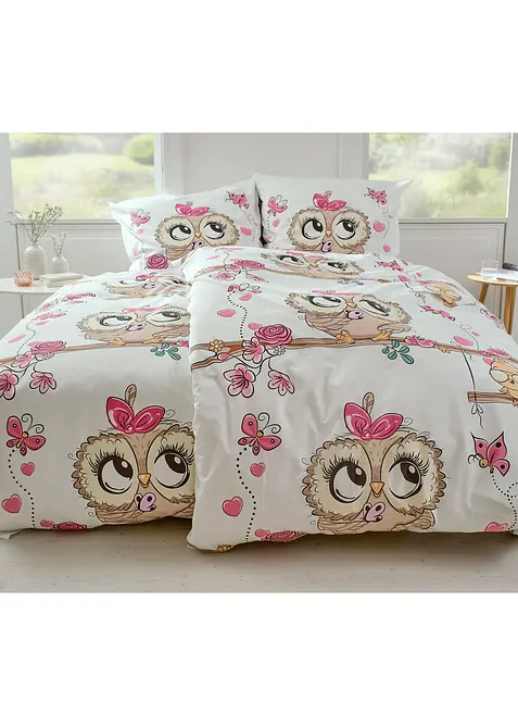 Parure de lit en coton m&eacute;lang&eacute;, bonprix