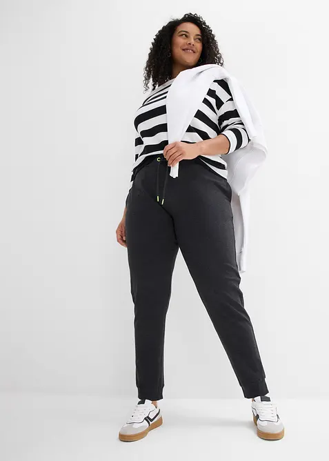 Pantalon de jogging à finitions élastiquées, bonprix