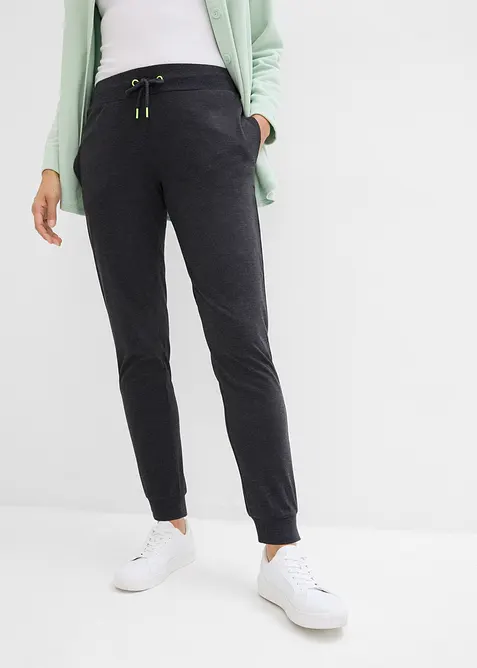 Pantalon de jogging à finitions élastiquées, bonprix