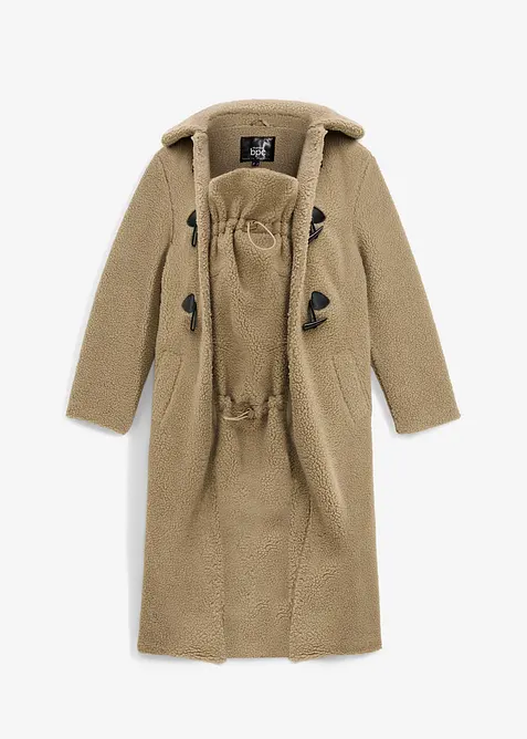 Manteau de grossesse en sherpa avec empiècement de portage, bonprix