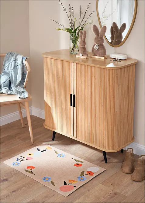 Paillasson lavable &agrave; motif printanier, bonprix