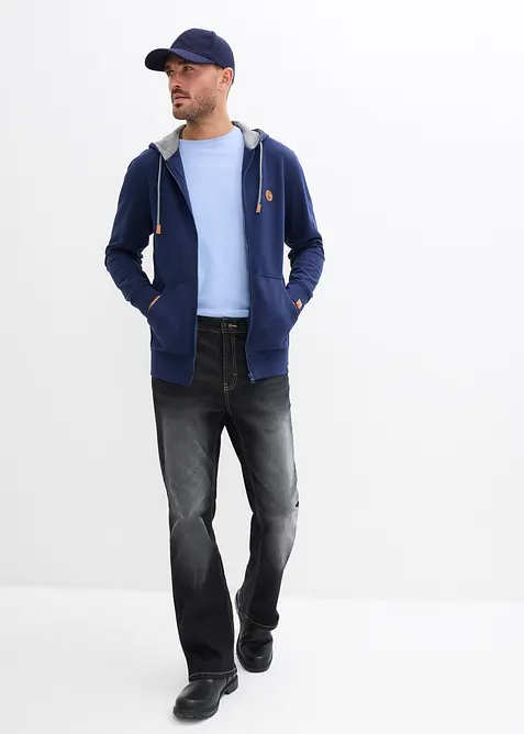 Sweat zipp&eacute; &agrave; capuche, bonprix